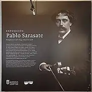 Cartel anunciador de la Exposición Pablo Sarasate