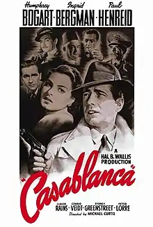 Cartel de la película Caasablanca de 1942.