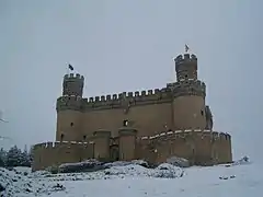 El castillo, nevado.