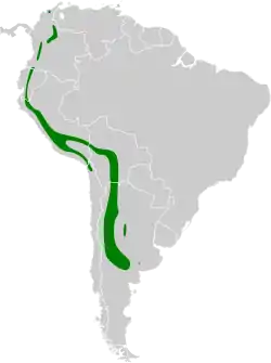 Distribución geográfica del semillero colifajado.