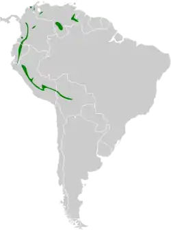 Distribución geográfica del semillero paramero.