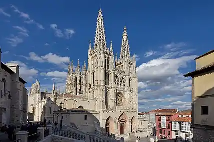 Fachada de la catedral de Burgos.