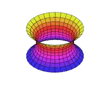 three-dimensional diagram of a catenoid