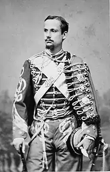 Príncipe Cayetano de Borbón-Dos Sicilias, coronel del «Pavía» en 1868.