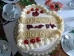 Pastel alemán para un cumpleañero centenario