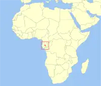 Distribución del cercopiteco de Gabón