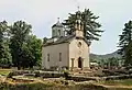 La iglesia de Ćipur donde está enterrado.