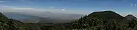 Vista de Cerro Verde, Volcán de Izalco y Lago de Coatepeque desde Volcán Ilamatepec