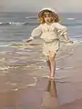 Paul Chabas: Dolores de Pedroso y Sturdza en la playa de Biarritz, c. 1912. Donación de Mercedes y Margarita de Pedroso en memoria de su hermana.