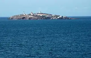 Vista de la isla de Isabel II, perteneciente al archipiélago de las islas Chafarinas.