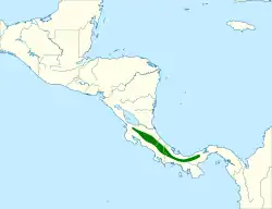 Distribución geográfica de la pava negra.
