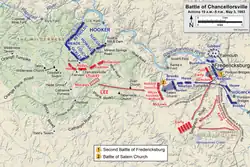 3 de mayo. Segunda batalla de Fredericksburg y Batalla de Salem Church.
