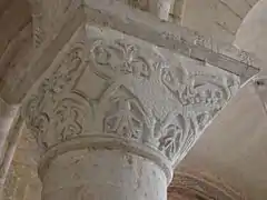 Capitel románica, abadía de Saint-Georges de Boscherville