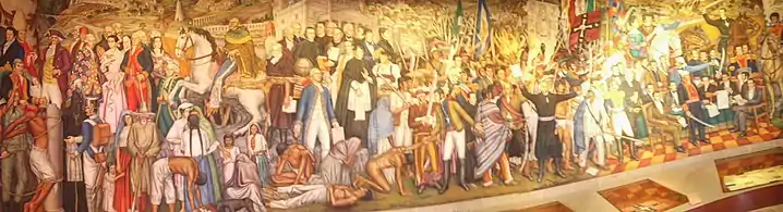 Mural Retablo de la independencia en el Castillo de Chapultepec