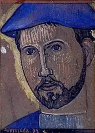 Cabeza de hombre con boina azul, 1892.