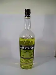 Color cartujo de una botella de Chartreuse
