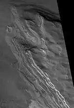 Característica optimizada de Chasma Boreale, vista por HiRISE .