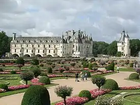 Jardín "Diane de Poitiers" en el Château de Chenonceau.