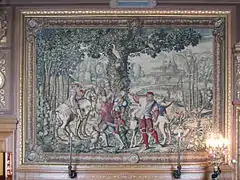 Las cazas de Maximiliano, tapiz de Gobelinos (comienzos del siglo XVIII).
