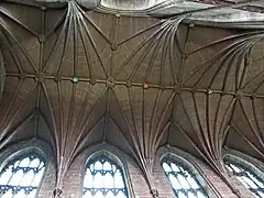 Bóveda de madera del transepto sur de la catedral de Gloucester