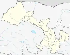 Aksay ubicada en Gansu