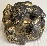 Pisapapeles de bronce de la dinastía Han