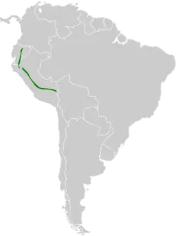 Distribución geográfica del saltarín azabache.