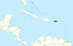 Distribución geográfica de la esmeralda portorriqueña.