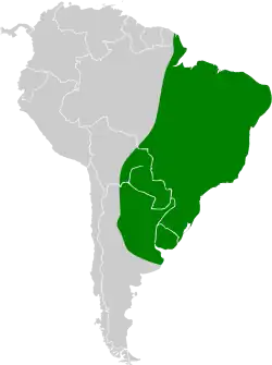 Distribución geográfica del turpial de gorro castaño