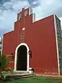 Iglesia principal de Chuburná de Hidalgo.