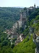 Santuario de Rocamadour, uno de los lugares de peregrinación medieval mariano en Francia