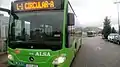 Nuevo Citaro prestando servicio para la línea 1 circular de ALSA Torrejón de Ardoz. Al fondo se aprecia un Volvo 7700 fuera de servicio.