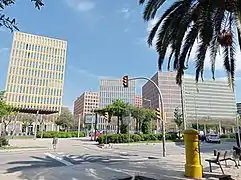 Ciudad de la Justicia vista desde la Gran Vía