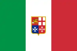 Bandera de la Marina Mercante Italiana.