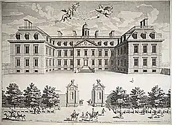 Clarendon House (1664-1667), demolidad en 1683 para abrir las calles Dover Street, Albemarle Street y Bond Street