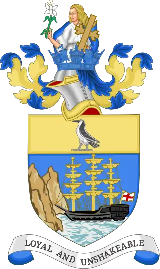 Escudo de Santa Helena, Ascensión y Tristán de Acuña