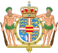 Escudo de armas de la reina Margarita II de Dinamarca