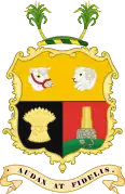 Escudo de armas oficial de Queensland a principios de 1893.