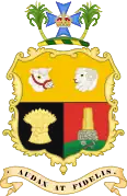 Escudo de armas oficial de Queensland de 1902 a 1953.