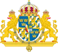 Escudo de armas del rey Carlos XVI Gustavo de Suecia