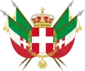 Escudo del reino de Cerdeña y del reino de Italia (1848-1870).