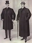 Abrigos en un catálogo de moda masculina de 1900.