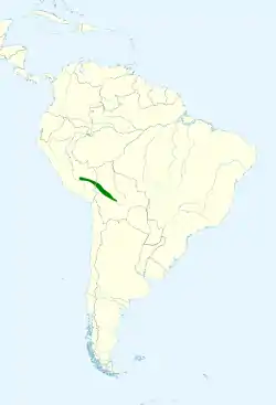 Distribución geográfica del inca de Gould.