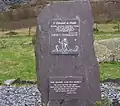 Memorial de pizarra en una cantera inglesa