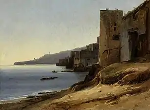 La costa de la bahía de Nápoles cerca de Pausilippus (1823), Cambridge, Museo Fitzwilliam .