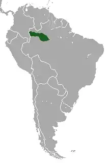 Distribución del tití de collar