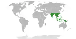 Distribución de Colocasia.