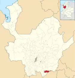 Argelia ubicada en Antioquia