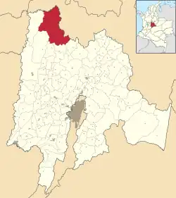 Yacopí ubicada en Cundinamarca