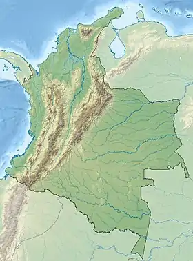 Volcán Azufral ubicada en Colombia